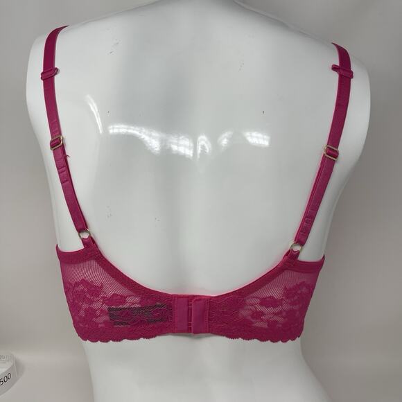 Natori Convertible Bra 32DD Blush Lace Cherry Blossom Plunge Underwire MSRP $76 - Picture 9 of 13